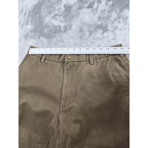 Natural Issue Flat Front Chino Pants Size W33 x L30 Brown Cotton Casual Office - Picture 7 of 11
